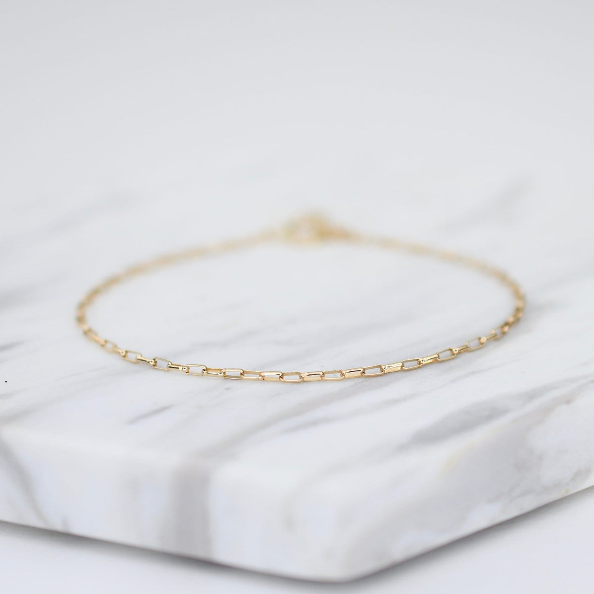 14K Solid Gold Delicate Anklet – Simple, Elegant &amp; Timeless - Sash Jewelry