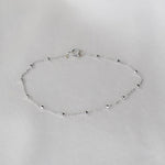 14K Solid Gold Delicate Beaded Bracelet - Sash Jewelry