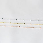 14K Solid Gold Delicate Beaded Bracelet - Sash Jewelry