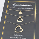 14K Solid Gold Generations Necklace Set - Sash Jewelry