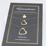 14K Solid Gold Generations Necklace Set - Sash Jewelry