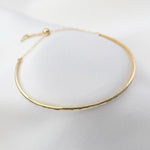 14K Solid Gold Hammered Bar Bracelet – Dainty Gold Bar Bracelet with Tiny Heart Charm - Sash Jewelry