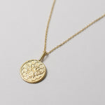14K Solid Gold Honeycomb Bee Necklace – Dainty Minimalist Nature Charm - Sash Jewelry