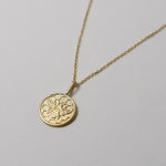 14K Solid Gold Honeycomb Bee Necklace – Dainty Minimalist Nature Charm - Sash Jewelry