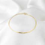 14K Solid Gold Mariner Bracelet – 1.9mm Yellow Gold Chain Bracelet - Sash Jewelry