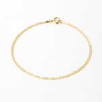 14K Solid Gold Mariner Bracelet – 1.9mm Yellow Gold Chain Bracelet - Sash Jewelry