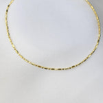 14K Solid Gold Minimal Bead & Cylinder Chain Bracelet – Dainty Bracelet - Sash Jewelry