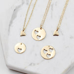 14K Solid Gold Mother Daughter Necklace Set – 1, 2 or 3 Daughters - Sash Jewelry