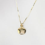 14K Solid Gold Sand Dollar Necklace — Tiny Sand Dollar Pendant - Sash Jewelry