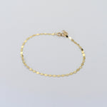 14K Solid Gold Sparkle Anklet – Dainty Gold Chain Anklet with Extension - Sash Jewelry