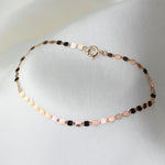 14K Solid Gold Sparkle Bracelet – Dainty Oval Mirror Link Chain Bracelet - Sash Jewelry