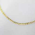 14K Solid Gold Sparkle Chain Bracelet | Dainty 1.5mm Gold Bracelet - Sash Jewelry