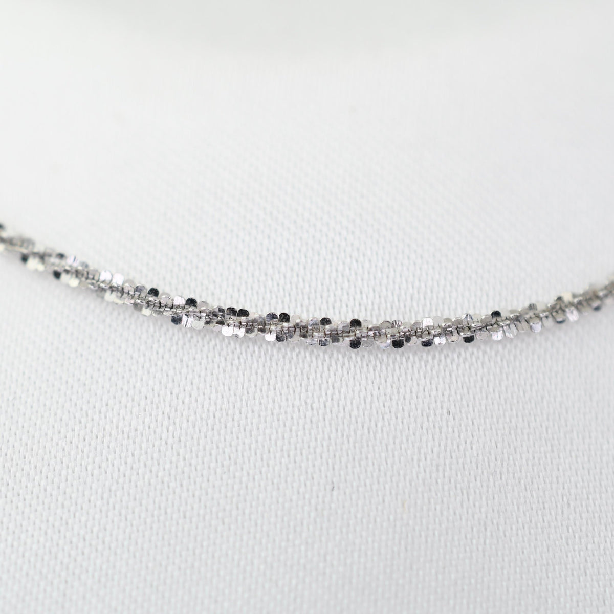 14K Solid Gold Sparkle Chain Bracelet | Dainty 1.5mm Gold Bracelet - Sash Jewelry