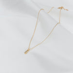 14K Solid Gold Teardrop Diamond Necklace - Sash Jewelry