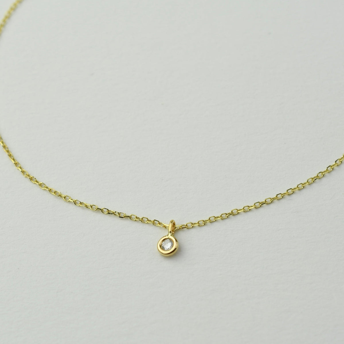 14K Solid Gold Tiny Diamond Bracelet – Delicate Gold Chain Bracelet - Sash Jewelry