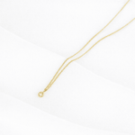 14K Solid Gold Tiny Diamond Charm Necklace - Sash Jewelry