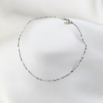 14K White Gold Anklet: Delicate Chain Ankle Bracelet - Sash Jewelry