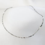14K White Gold Anklet: Delicate Chain Ankle Bracelet - Sash Jewelry