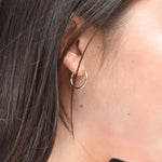 14K Yellow Gold Hoop Earrings – 17mm Small Classic Hoops - Sash Jewelry