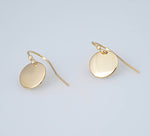 14K Gold Tiny Disc Earrings