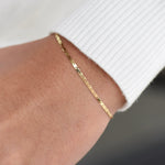 14K Gold Dainty Chain Bracelet - Sash Jewelry