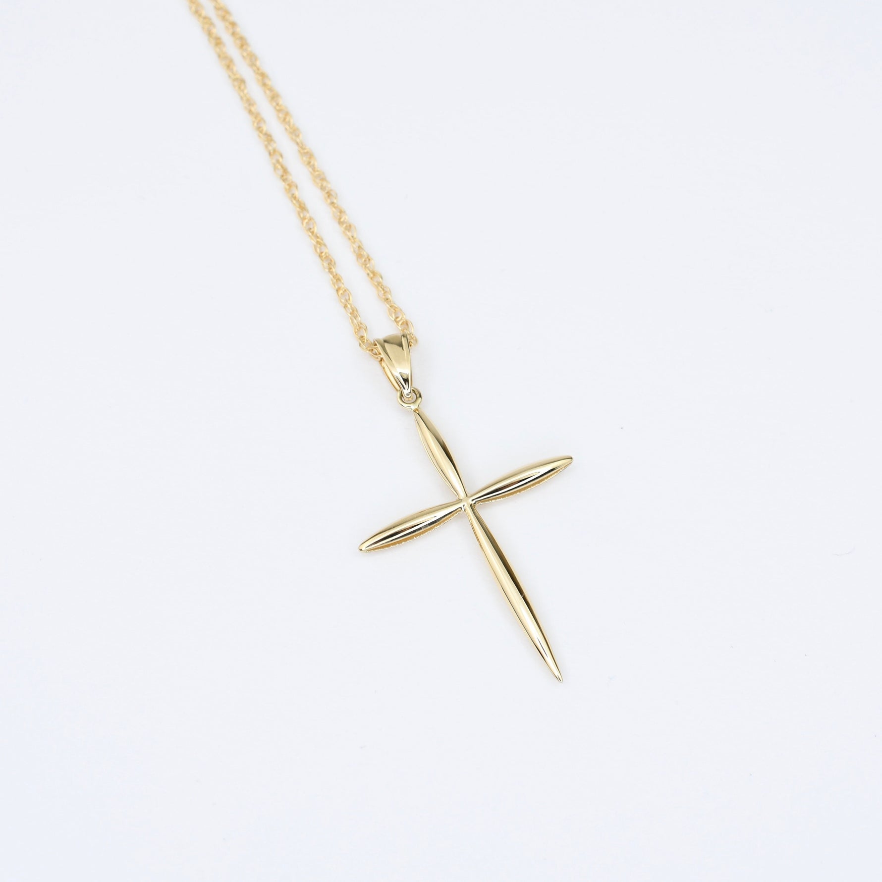 14K Gold Cross Necklace - Sash Jewelry