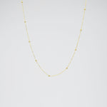 14K Gold Satellite Necklace, 14k Gold Satellite Choker - Sash Jewelry