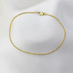 14K Solid Gold Wheat Chain Bracelet: Delicate Minimalist Style - Sash Jewelry