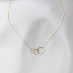 14K Gold Three Circle Necklace - Sash Jewelry