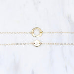 Mother daughter bracelet. 14K gold personalized bracelet. Mothers day gift - Sash Jewelry