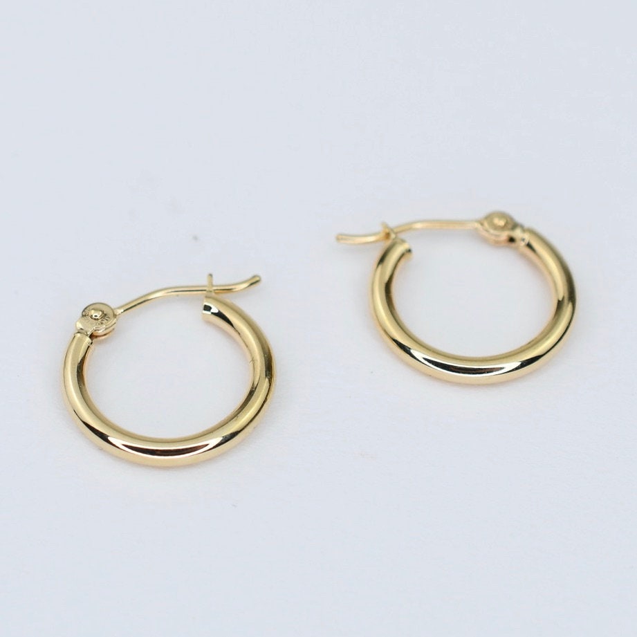 14K gold hoop earrings