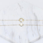 Mother daughter bracelet. 14K gold personalized bracelet. Mothers day gift - Sash Jewelry