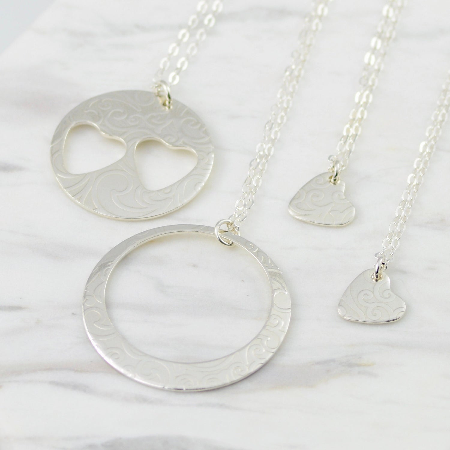 Generations Necklace Set | Grandmother Mother Granddaughter (4)