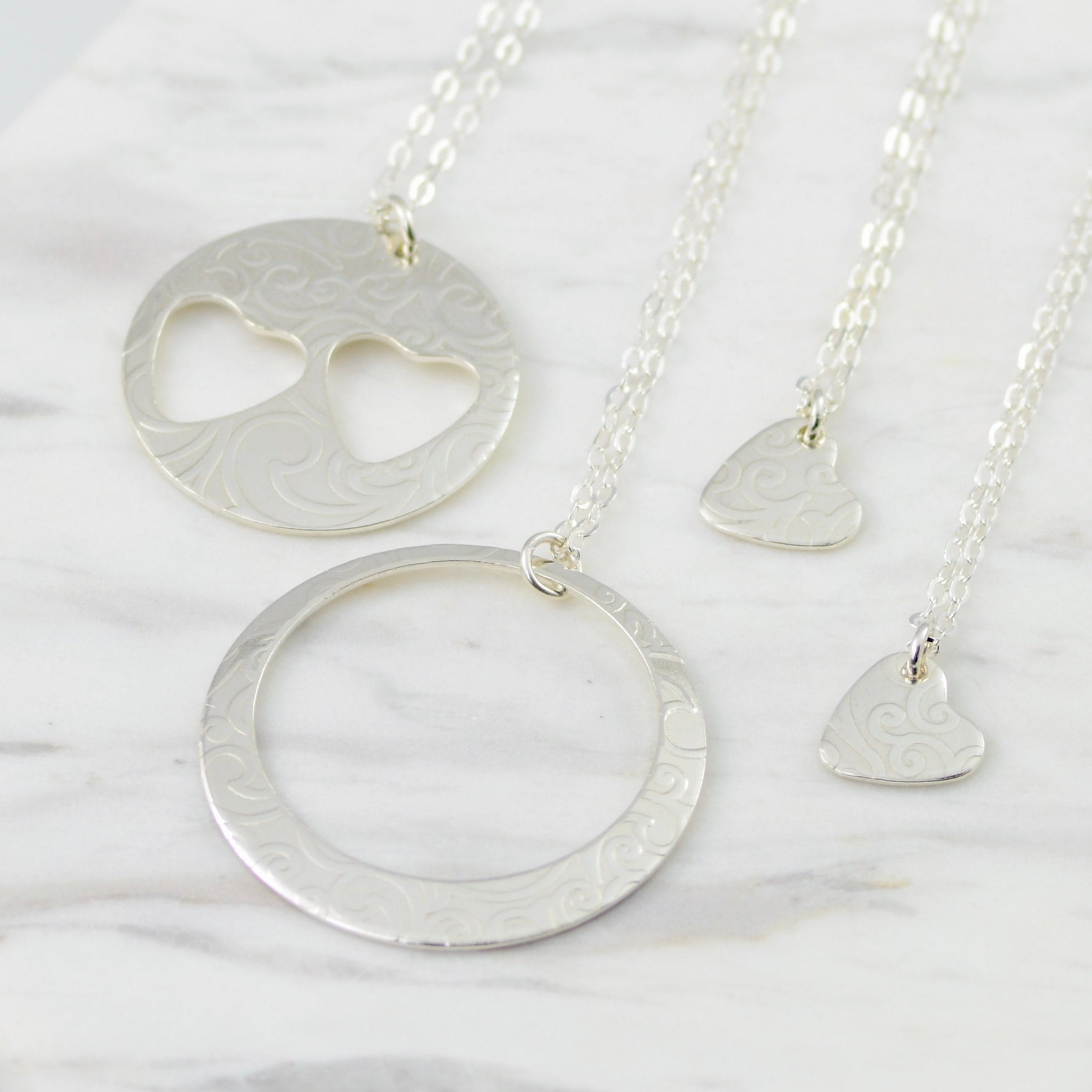 Generations Necklace Set | Grandmother Mother Granddaughter (4)