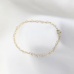 14K Gold Heart Chain Bracelet - Sash Jewelry