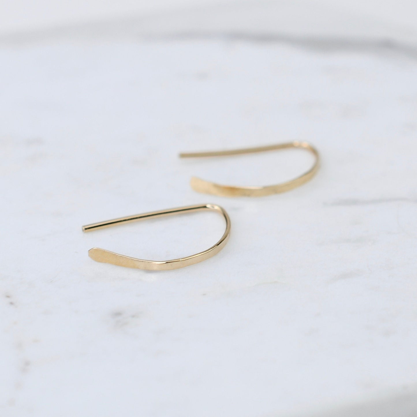 14K Gold Open Hoop Earrings