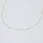 14K Gold Satellite Necklace, 14k Gold Satellite Choker - Sash Jewelry