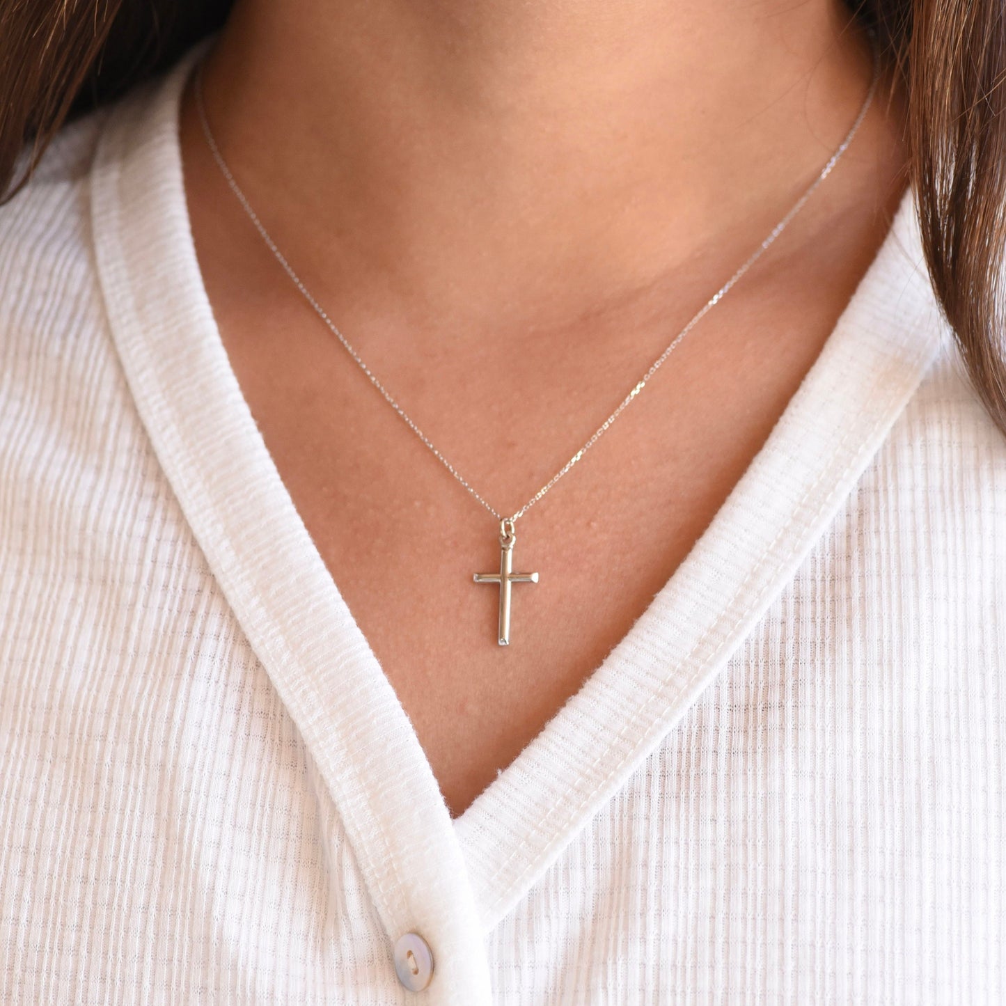 14K Gold Cross Necklace