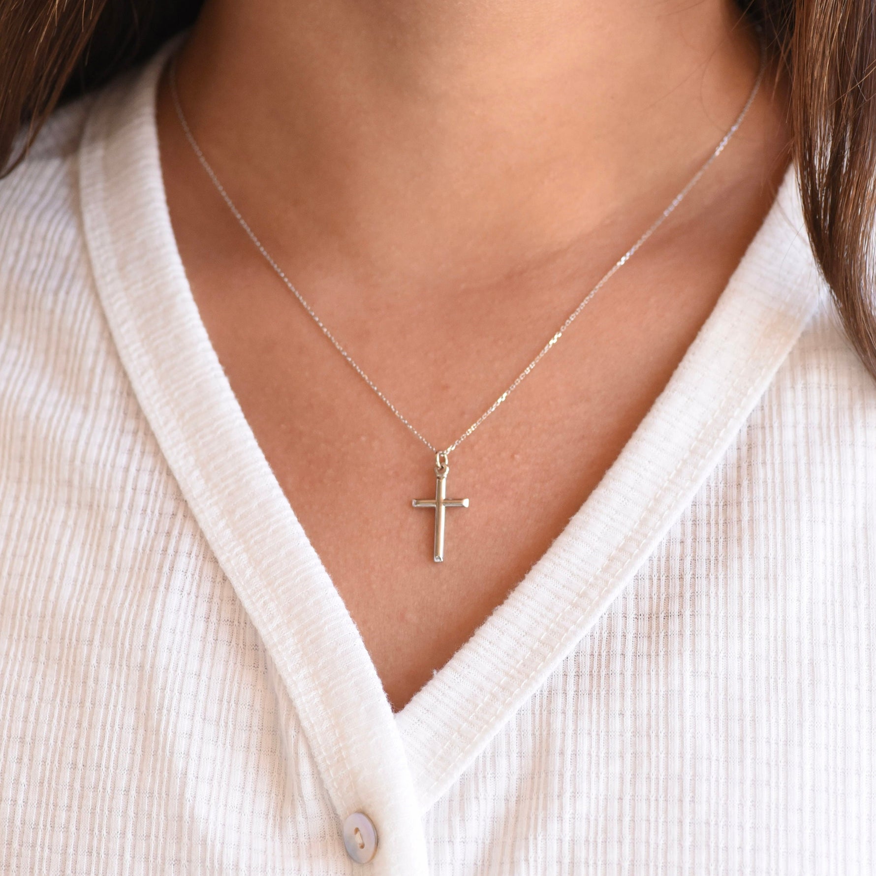 14K Gold Cross Necklace - Sash Jewelry