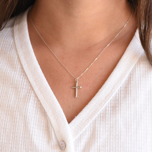 14K Gold Cross Necklace