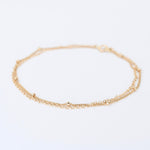 14K Gold Double Chain Bracelet – Cable & Satellite Chain - Sash Jewelry