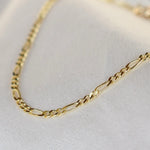 14K Gold Figaro Chain Bracelet 