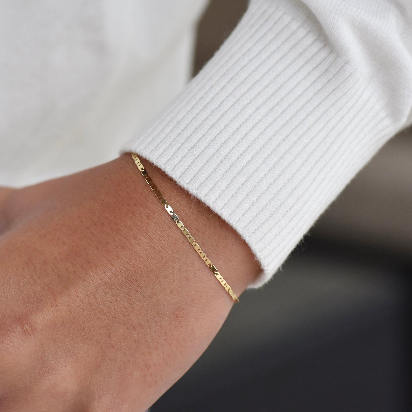 14K Gold Dainty Chain Bracelet