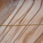 14K Gold Dainty Sparkle Chain Bracelet - Sash Jewelry