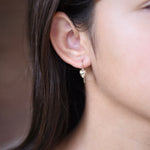 14K Gold Heart Earrings. 14K gold tiny heart earrings. Dainty earrings. Gift for her. - Sash Jewelry