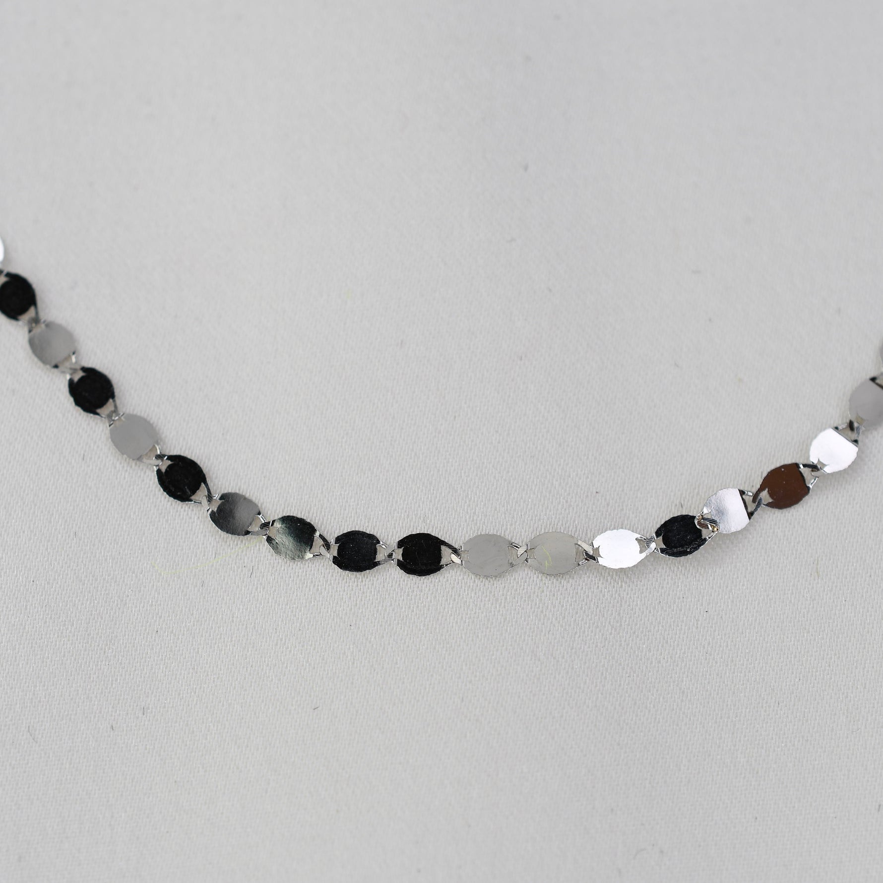 14K White Gold Sparkle Chain Bracelet - Sash Jewelry