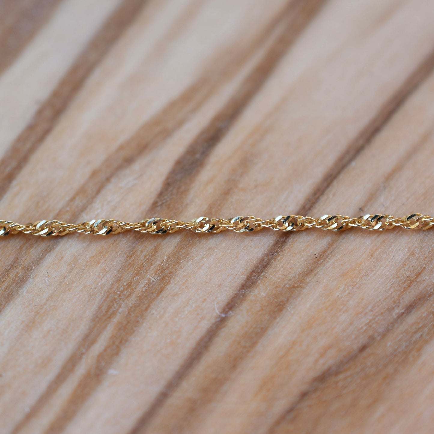 14K Gold Dainty Sparkle Chain Bracelet