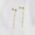 Modern 14k gold minimalist earrings
