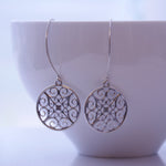 Sterling silver drop earrings by Sash Jewelry featuring a modern minimalist design for everyday wear.