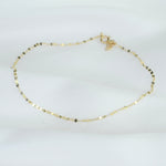 Sparkle Dainty 14K Gold Chain Anklet, Ultra delicate anklet - Sash Jewelry